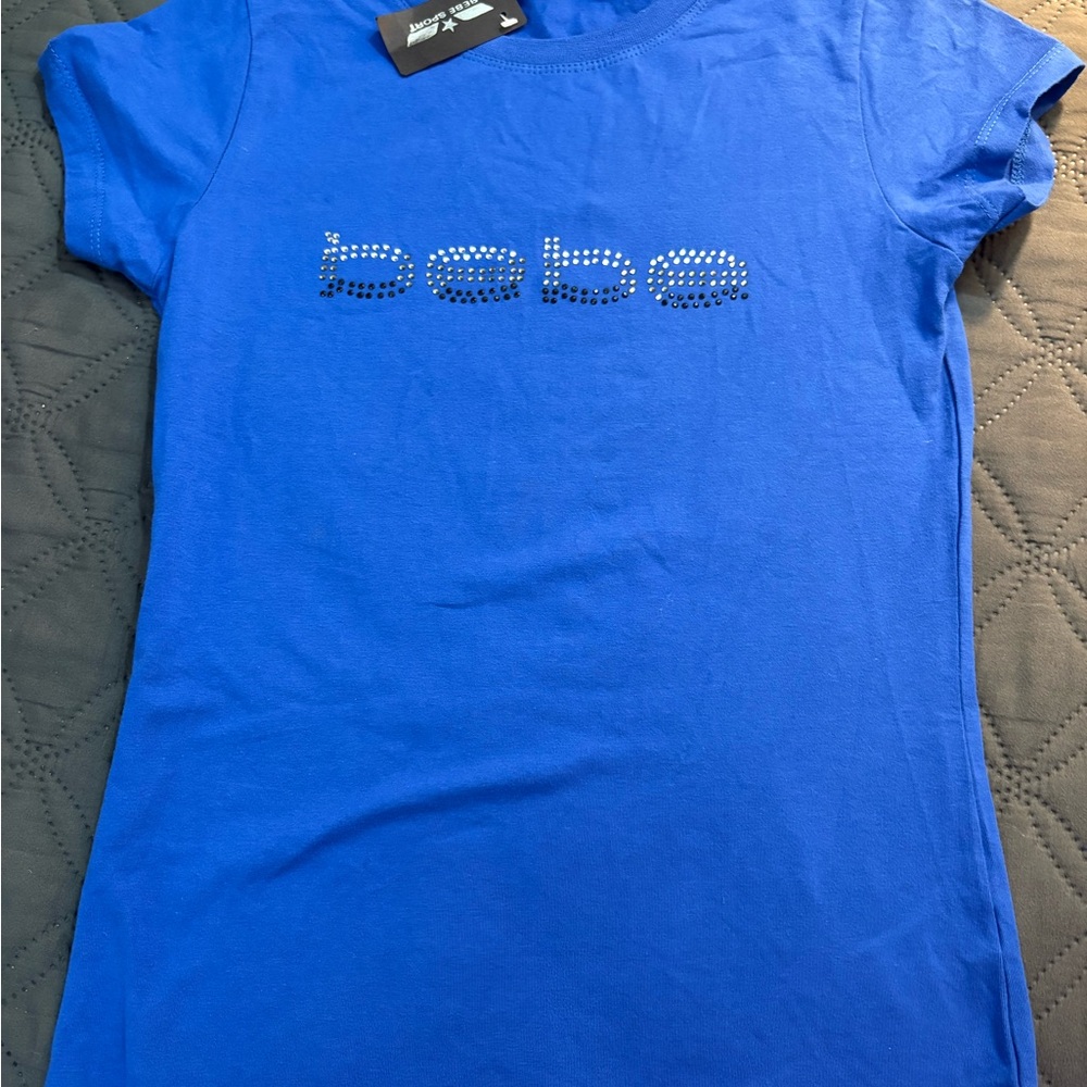 Bebe sports rhine stone tee
